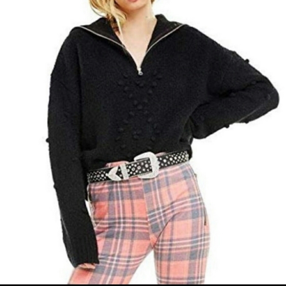 Wildfox True black sceptor sweater knit pullover women size M New - Picture 2 of 8
